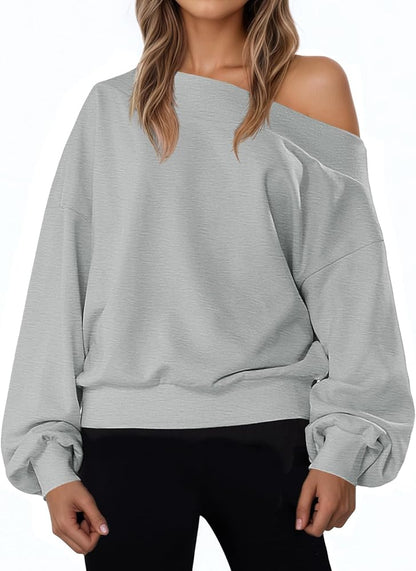 Oversized Off the Shoulder Sweatshirt
