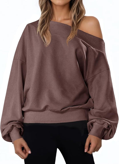 Oversized Off the Shoulder Sweatshirt