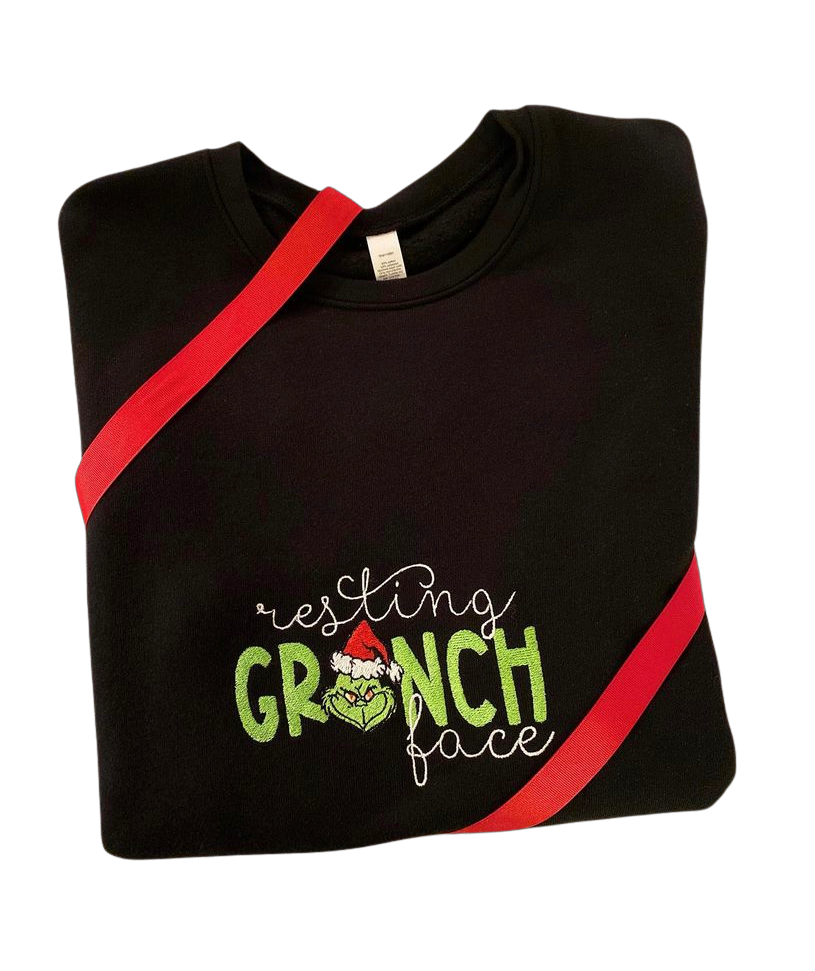 Resting Grinch Face Pullover & Hoodie